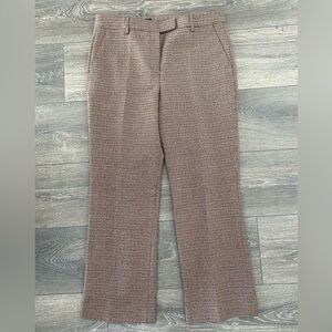 Judith & Charles Brown Gingham Tailored Trousers | Size 6 | Workwear